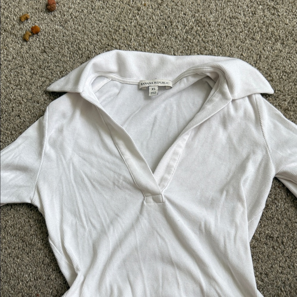 Banana Republic Cream Collared Blouse